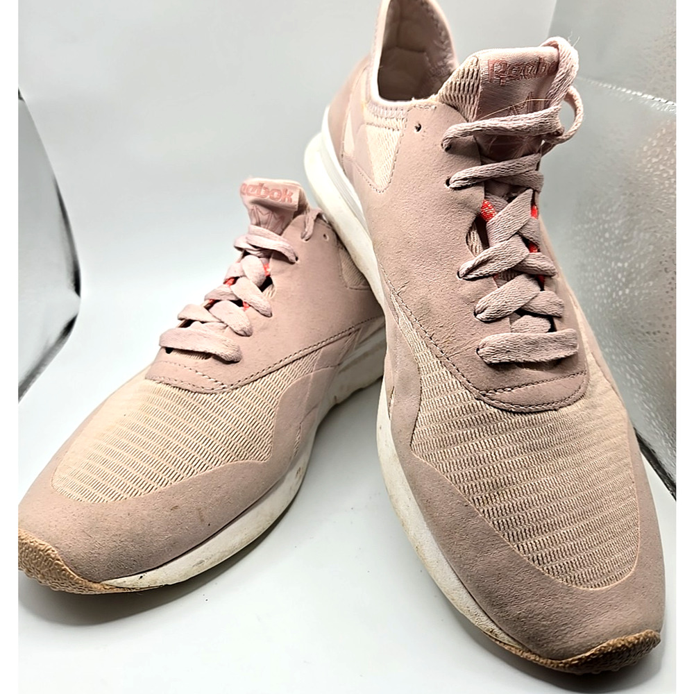 EUC Reebok Classic Nylon Suede SP Pink/Chalk Athletic Sneakers CN7746 W-8.5